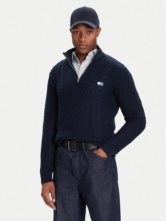 Tommy Jeans Tommy Jeans Džemperis DM0DM22103 Tumši zils Regular Fit