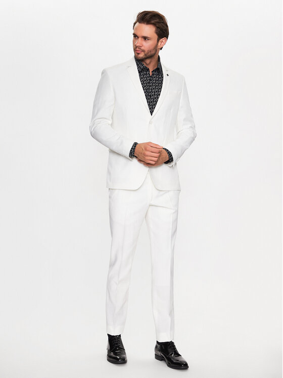 KARL LAGERFELD Костюм 105200 532039 Бял Regular Fit | Modivo.bg
