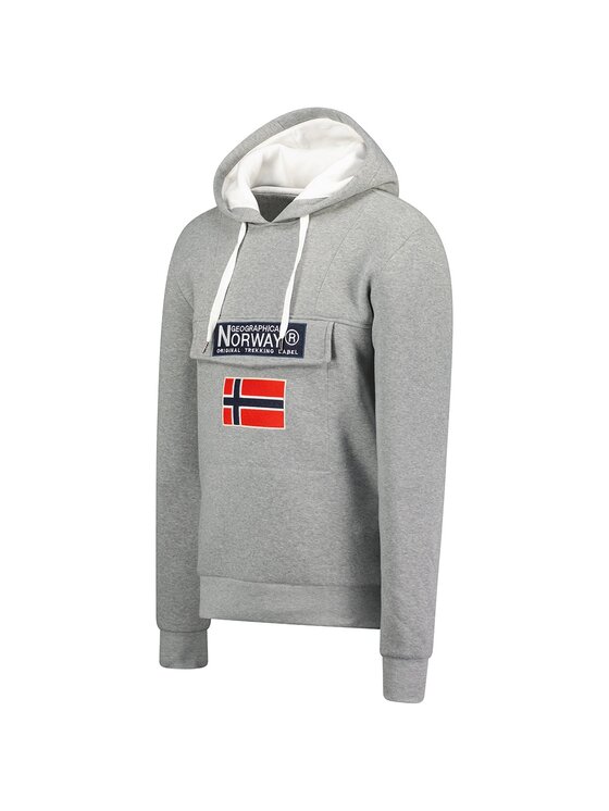 Geographical Norway Geographical Norway Bluza WW6114H/GN-BLENDED GREY / WHITE Szary Regular Fit