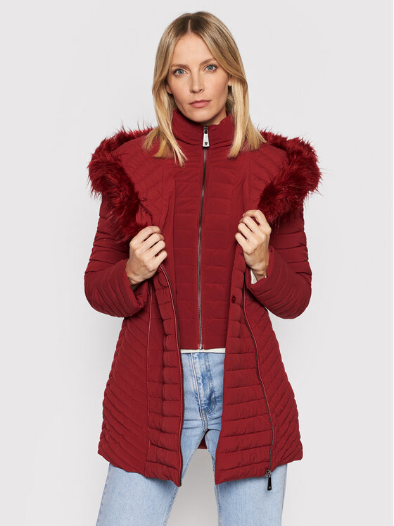 Guess Geacă din puf Oxana W1BL18 WCOG0 Roșu Slim Fit din imagine noua