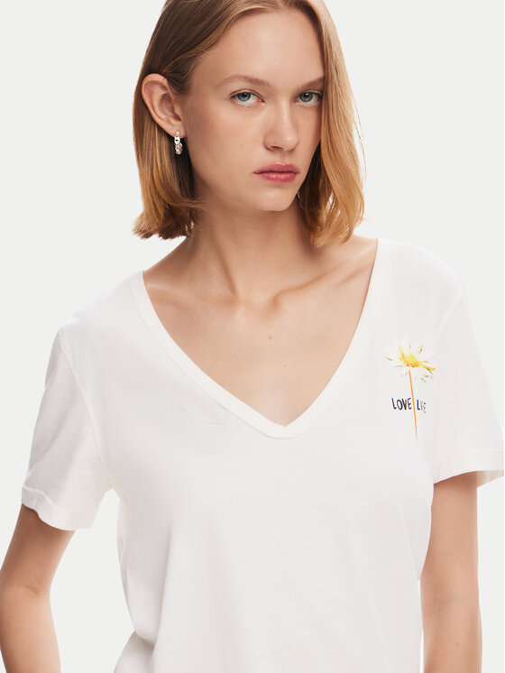 Desigual Desigual T-shirt Vini 24WWTK41 Bianco Regular Fit