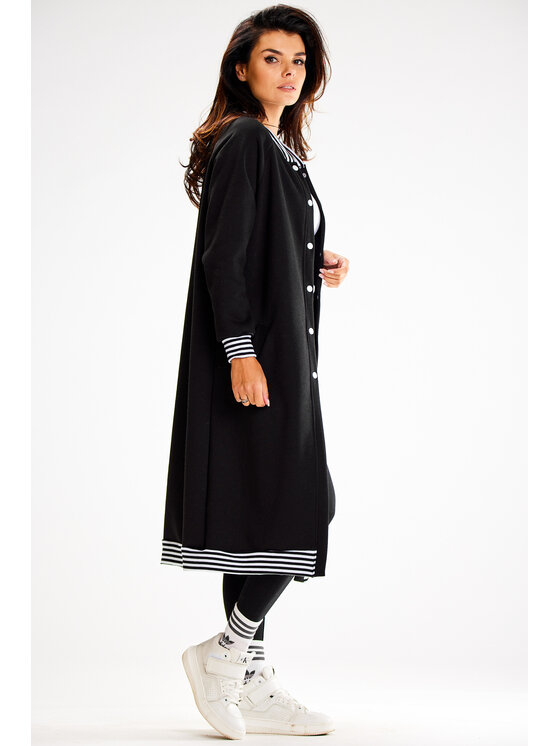 Awama Awama Mikina A612 Čierna Basic Fit