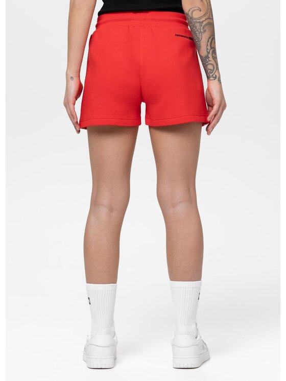 PITBULL PITBULL Szorty sportowe TAPE EXPLORY Czerwony Regular Fit