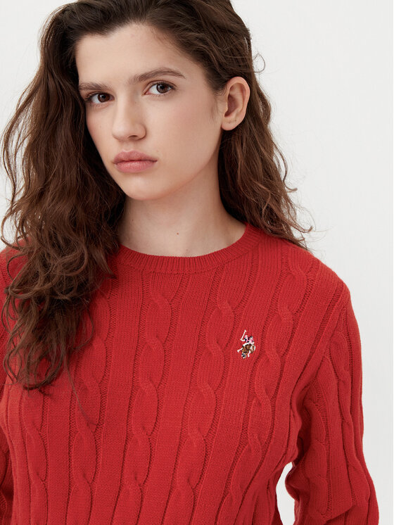 U.S. Polo Assn. U.S. Polo Assn. Sweter WUP1217 Pomarańczowy Regular Fit