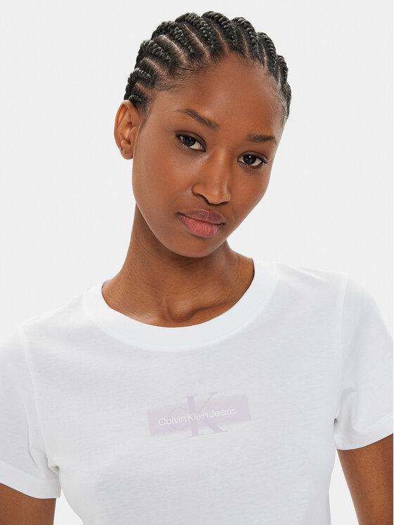 Calvin Klein Jeans Calvin Klein Jeans Футболка Faded Monologo J20J223625 Білий Slim Fit