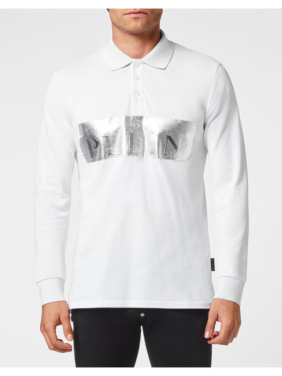 PHILIPP PLEIN PHILIPP PLEIN Polokošeľa 2037 Biela Regular Fit