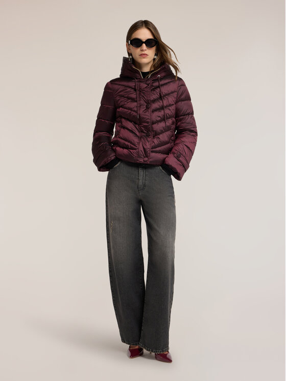 Motivi Motivi Kurtka puchowa F020Q000753N022 Bordowy Boxy Fit
