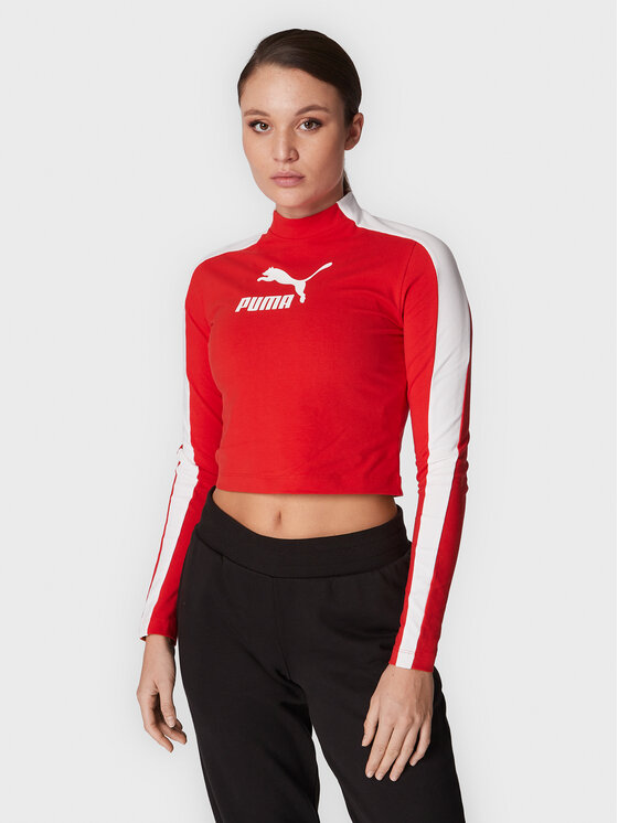 Puma Bluza T7 537065 Rdeča Slim Fit