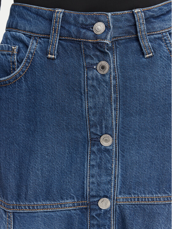 Guess Guess Jeans suknja W6GD09 D0702 Plava Regular Fit