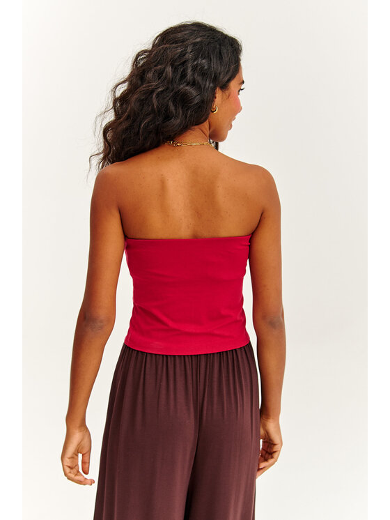 NAOKO NAOKO Top Infinity Ruby Rose Bordó Regular Fit