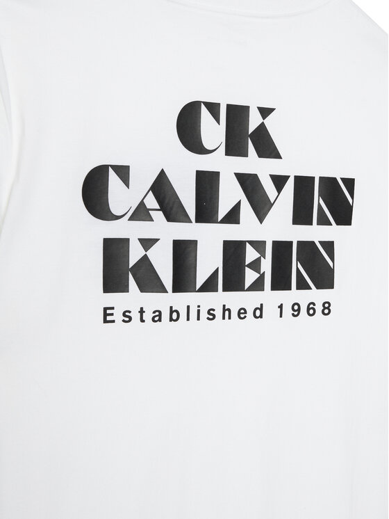 Calvin Klein Jeans Calvin Klein Jeans Marškinėliai Resort Graphic LV04RG802G Balta Regular Fit