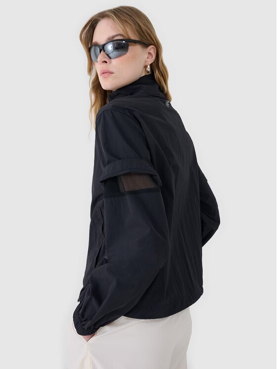 4F 4F Prechodná bunda 4FWSS25TJACF190-20S Čierna Oversize