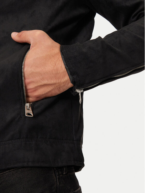 Only & Sons Only & Sons Μπουφάν από απομίμηση δέρματος Gus 22029650 Μαύρο Regular Fit