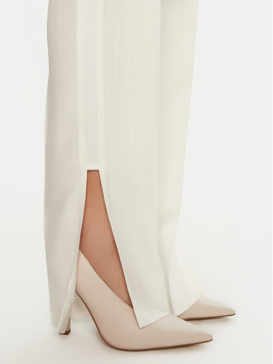 JACQUEMUS JACQUEMUS Spodnie materiałowe 24E241PA038 Biały Regular Fit