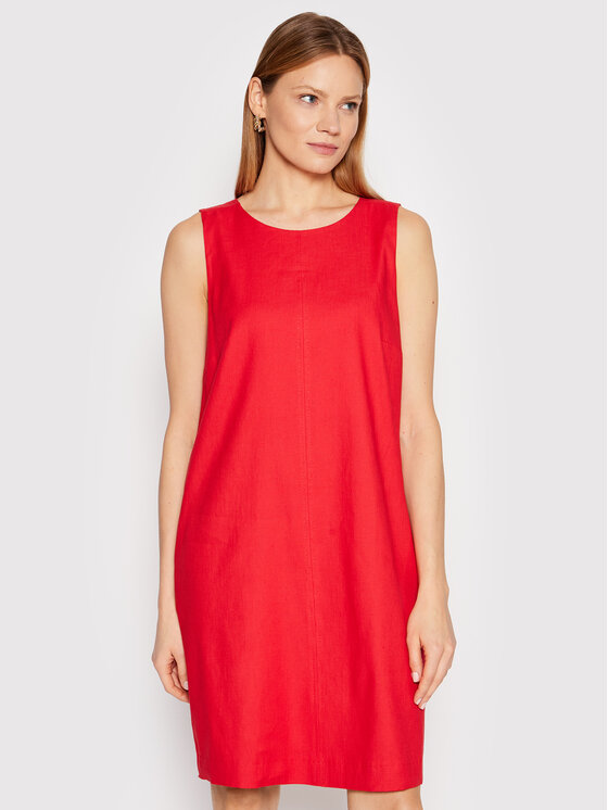 Marella Marella Sommerkleid Yak 32213022 Rot Regular Fit