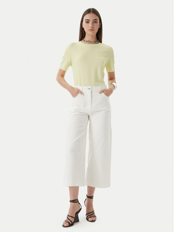 Patrizia Pepe Patrizia Pepe Jeans hlače 2P1756/D107-W146 Bela Relaxed Fit