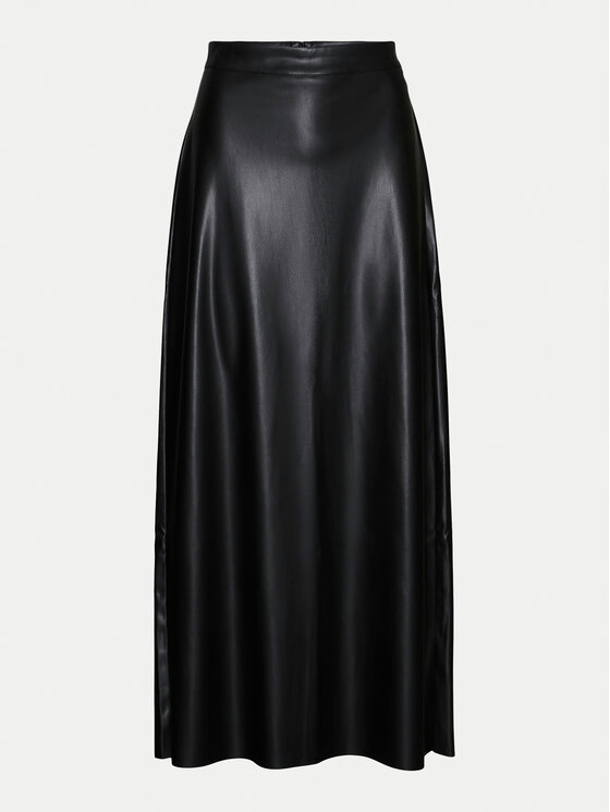 Vero Moda Vero Moda Sukně z imitace kůže Olympia 10309137 Černá Regular Fit