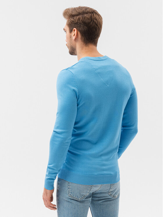 Ombre Ombre Sweter E191 Niebieski Regular Fit