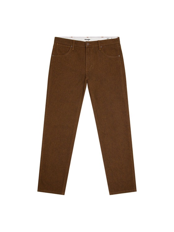 Wrangler Wrangler Spodnie materiałowe GREENSBORO Brązowy Regular Fit