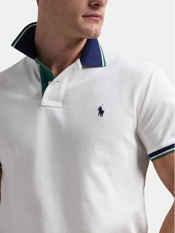 Polo Ralph Lauren Polo Ralph Lauren Tricou polo 710963479001 Alb Custom Slim Fit