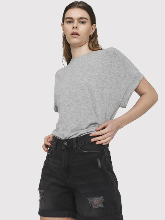 Noisy May Noisy May Szorty jeansowe Smiley 27010865 Czarny Regular Fit