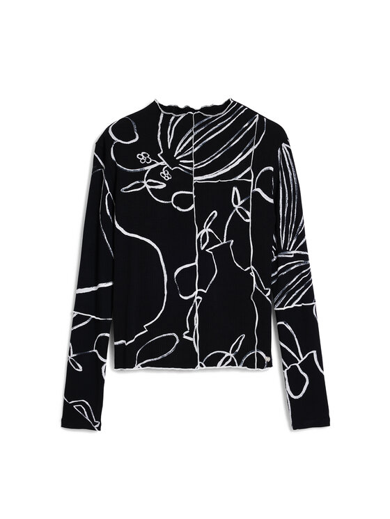 Desigual Desigual Блуза Londres 25WWTK49 Черен Regular Fit