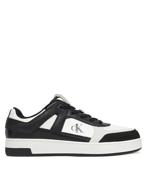 Calvin Klein Jeans Calvin Klein Jeans Laisvalaikio batai Basket Cup Low Laceup Lth Mix YM0YM01308 Balta