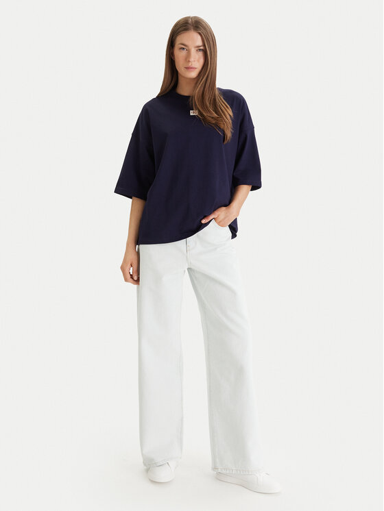 Calvin Klein Jeans Calvin Klein Jeans Jeansy LV047F738G Bílá Wide Leg