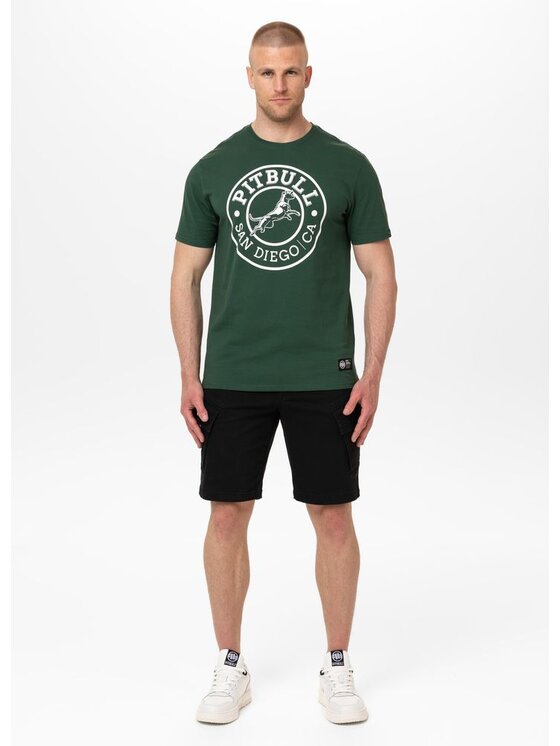 PITBULL PITBULL T-Shirt SAN DIEGO CA Zielony Regular Fit