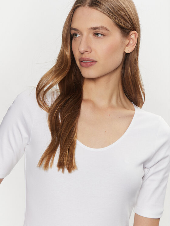 Calvin Klein Calvin Klein Tricou K20K208050 Alb Slim Fit