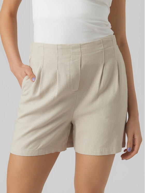 Vero Moda Vero Moda Šortky z materiálu Jesmilo 10279694 Béžová Regular Fit