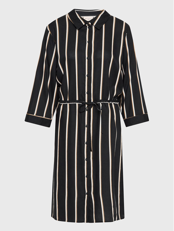 ONLY Carmakoma Rochie tip cămașă 15284894 Negru Regular Fit