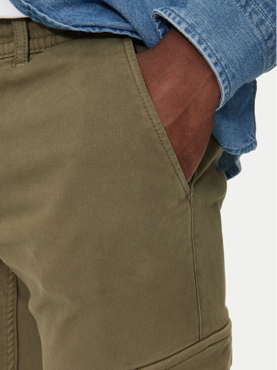 Pepe Jeans Pepe Jeans Spodnie materiałowe PM211725 Zielony Slim Fit