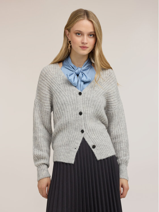 Motivi Motivi Cardigan M545W004261N013 Grigio Regular Fit