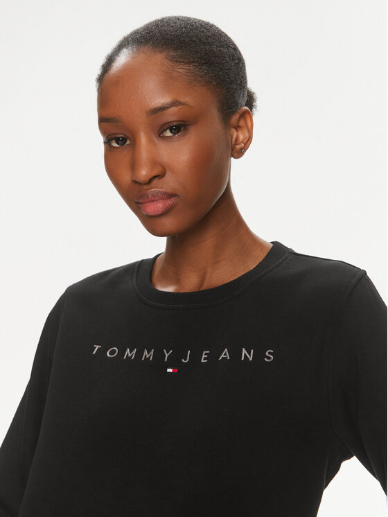 Tommy Jeans Tommy Jeans Μπλούζα Tonal Linear DW0DW17793 Μαύρο Relaxed Fit