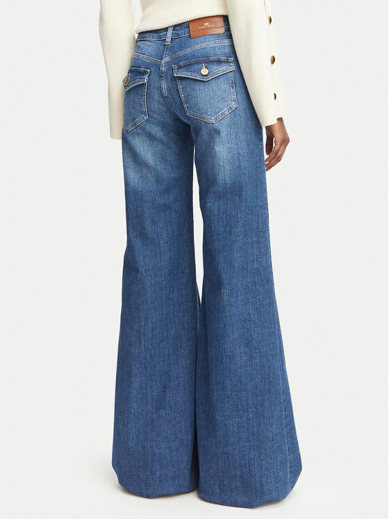 Elisabetta Franchi Elisabetta Franchi Teksad PJ-18N-66E2-V420 Sinine Wide Leg