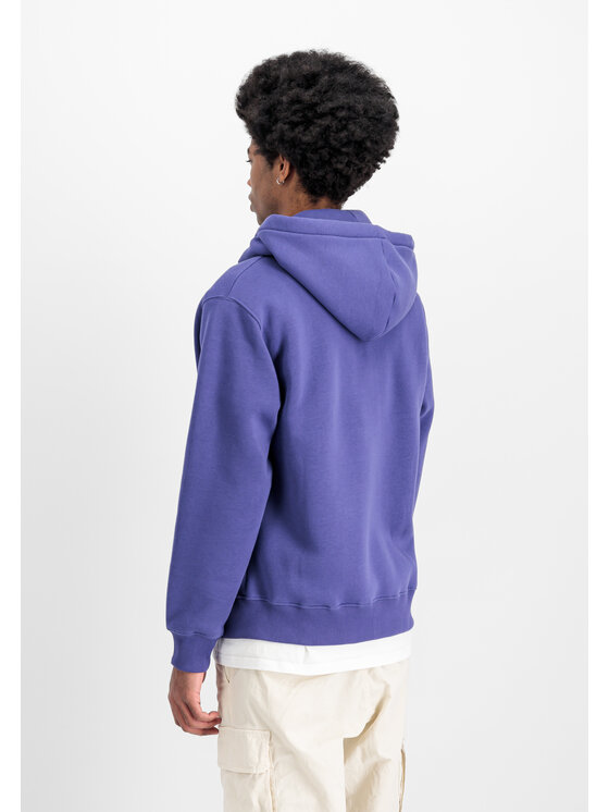 Alpha Industries Alpha Industries Bluza Basic Small Logo Zip Hoodie Fioletowy Regular Fit