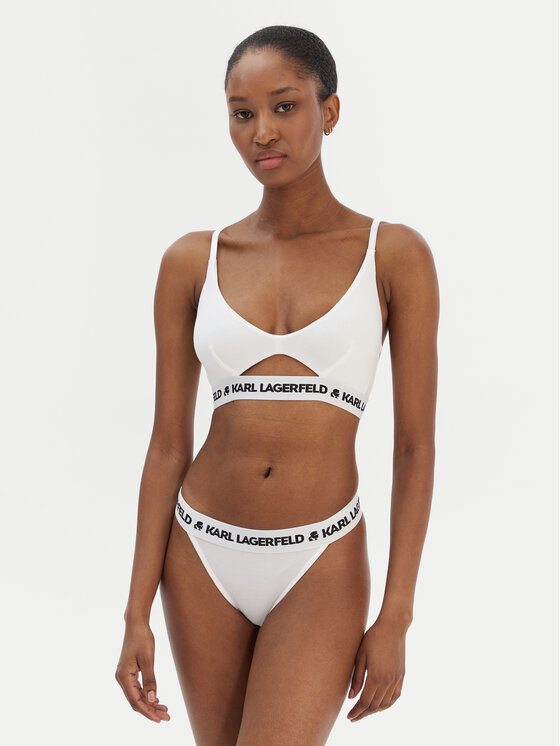 KARL LAGERFELD KARL LAGERFELD Bralette rinnahoidja A1W47006 Valge