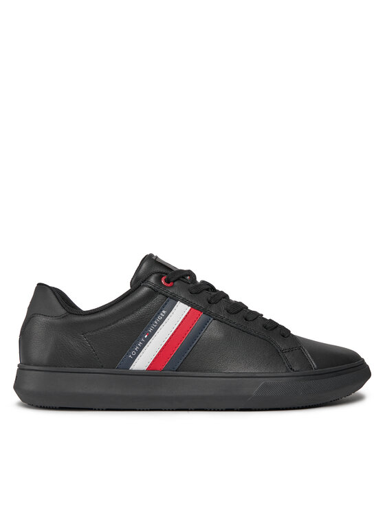 Tommy Hilfiger Sneakersy Essential Leather Cupsole FM0FM04921 Čierna