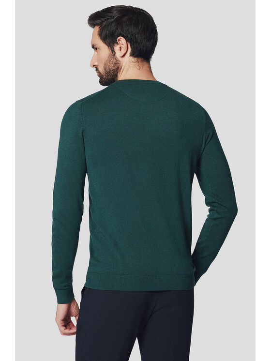 Lancerto Lancerto Sweter Geir SW073224000081 Zielony Regular Fit