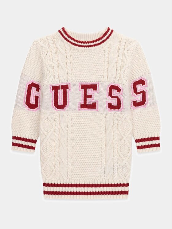 Guess Kids Guess Kids Každodenní šaty 181517 Béžová Classic Fit