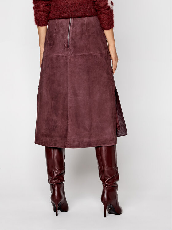 Sportmax Code Sportmax Code Кожена пола Osteo 74060105 Виолетов Regular Fit