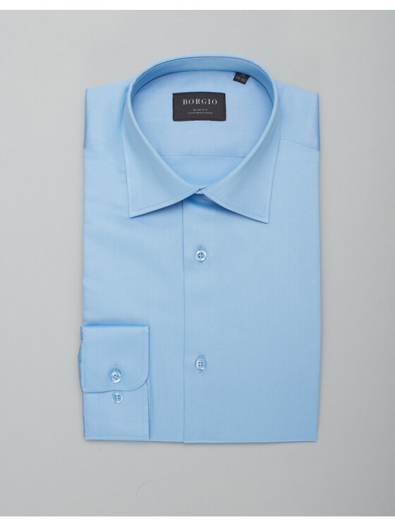 Borgio Borgio Koszula simeria Niebieski Slim Fit