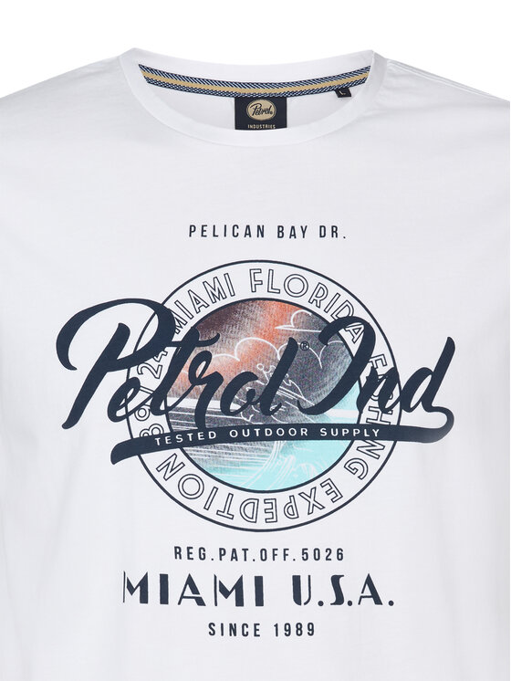 Petrol Industries Petrol Industries Majica M-1050-TSR602 Bela Regular Fit