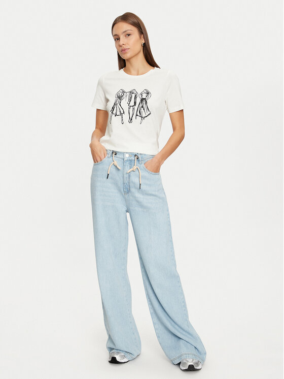 Vero Moda Vero Moda T-shirt Romy 10320297 Bijela Regular Fit