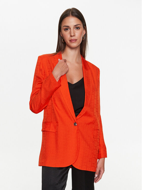 TWINSET Suknjič 231TT2144 Oranžna Regular Fit