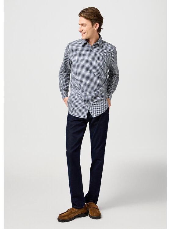 Wrangler Wrangler Koszula 1 PKT SHIRT Niebieski Regular Fit