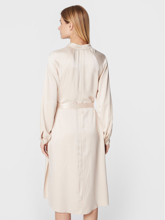 Peserico Peserico Kleid für den Alltag S02183A Écru Regular Fit
