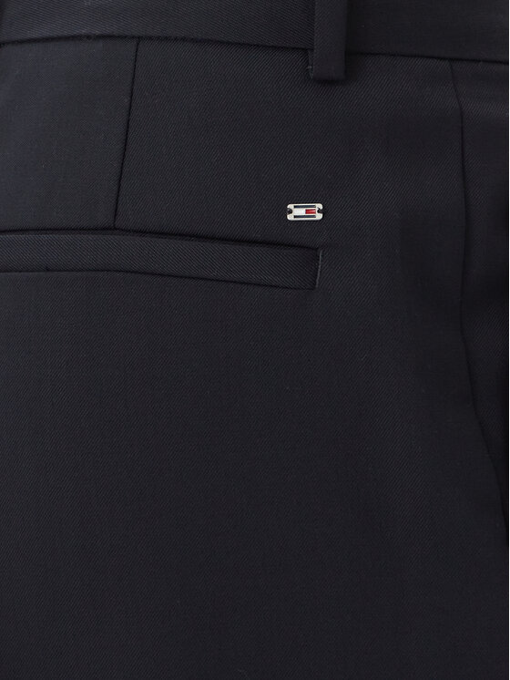 Tommy Hilfiger Tommy Hilfiger Текстилни панталони Timeless WW0WW48352 Тъмносин Straight Fit