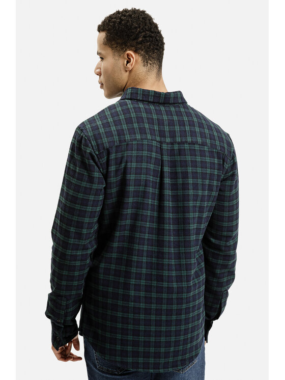 Cross Jeans Cross Jeans Koszula 35617-001 Granatowy Regular Fit